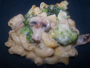 Broccoli, Mushrrom, Macaroni Casserole.