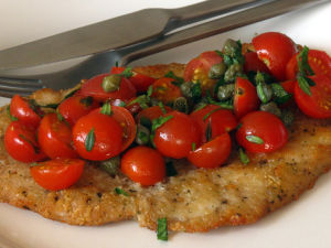 Chicken Milanesas with Fresh Tomato Salsa