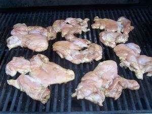 Chicken on grill