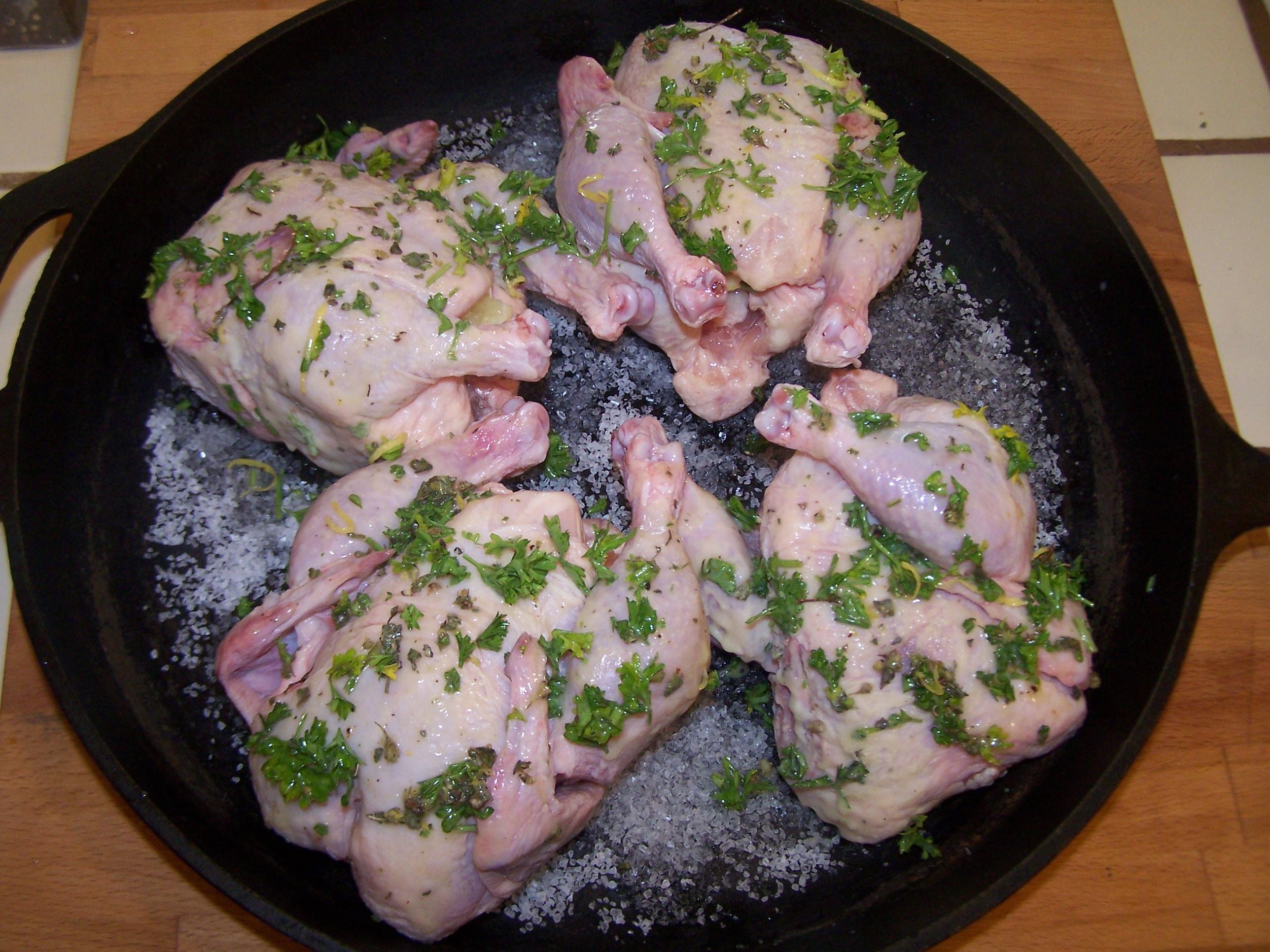 Cornish Hens in Pan