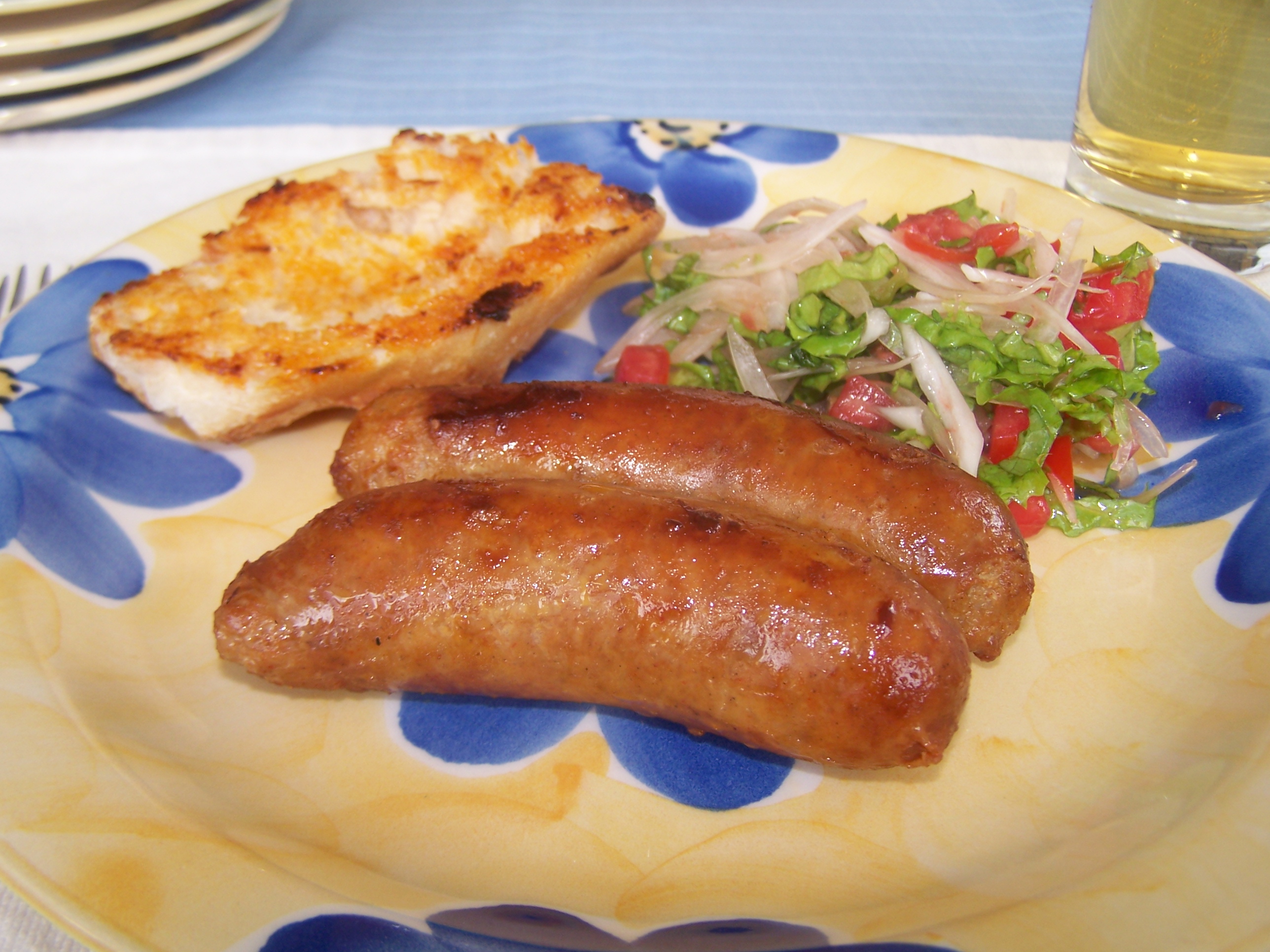 Pan Fried Sausage & Bread