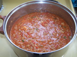 Sausage, Meat & Tomato Sauce