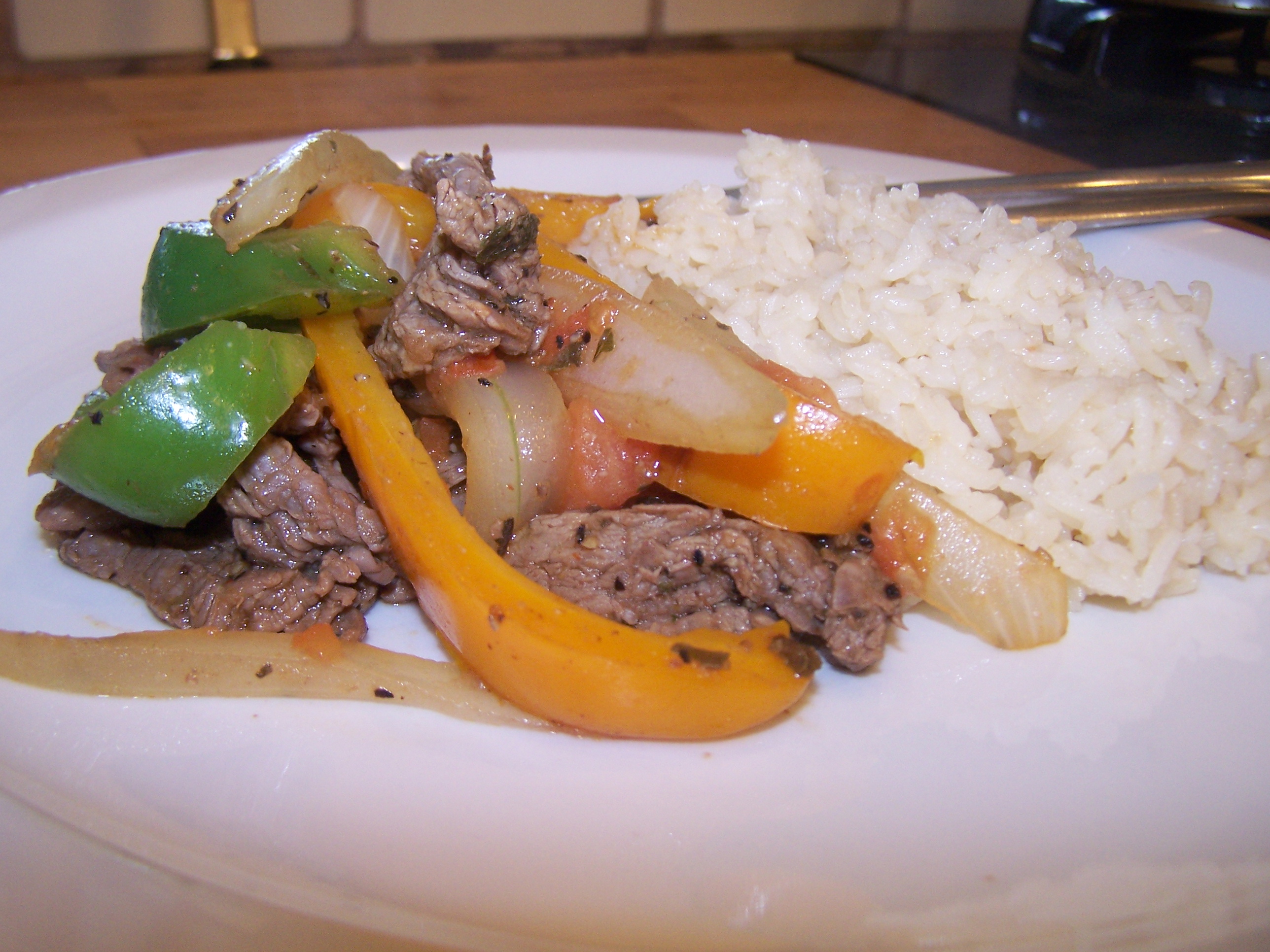 Beef with Onions and Peppers