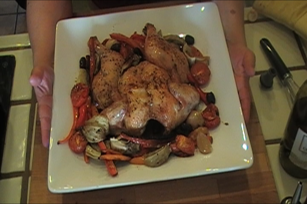 Roasted Butterflied Chicken with Vegetables