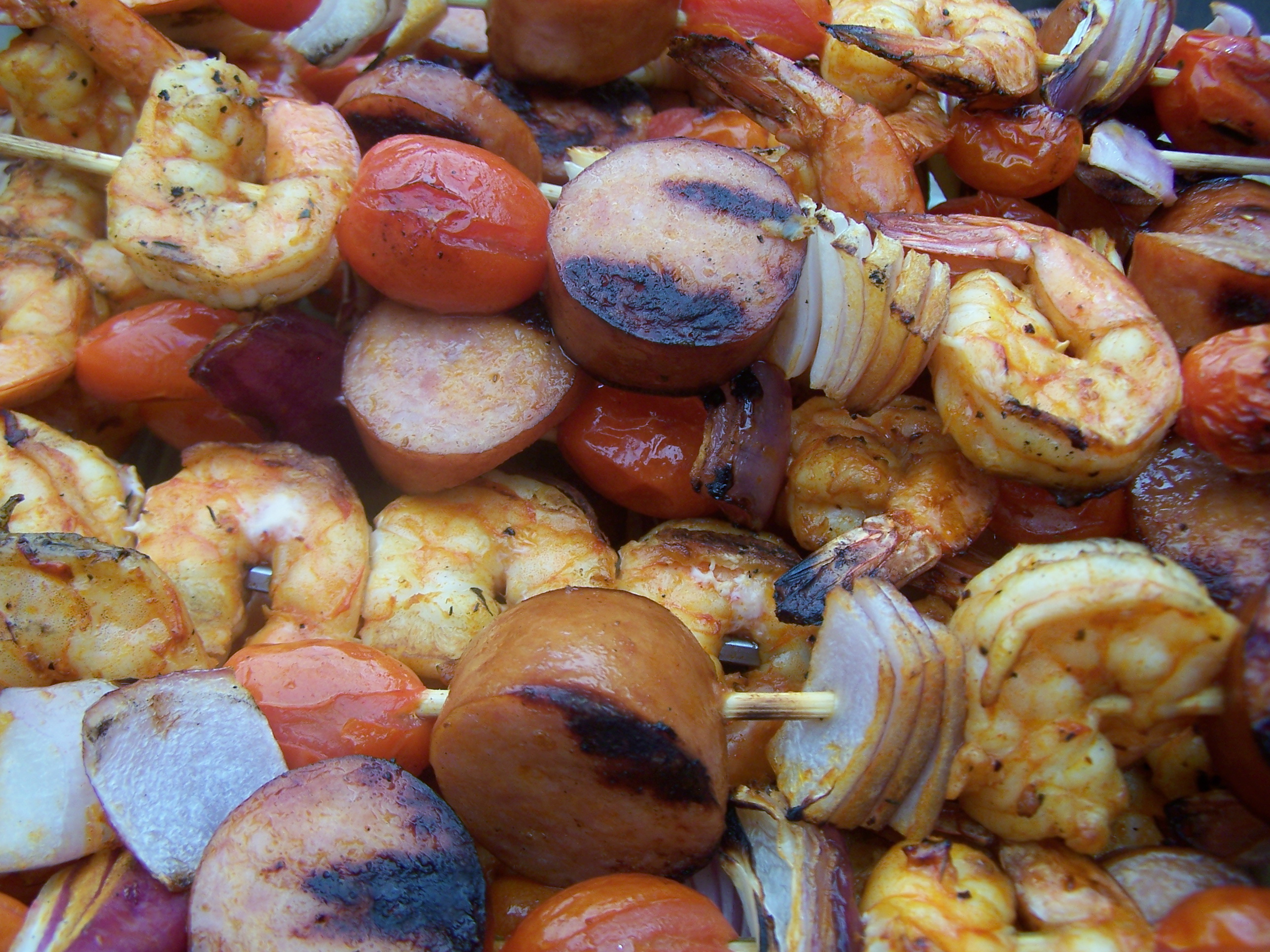 Grilled Shrimp & Sausage