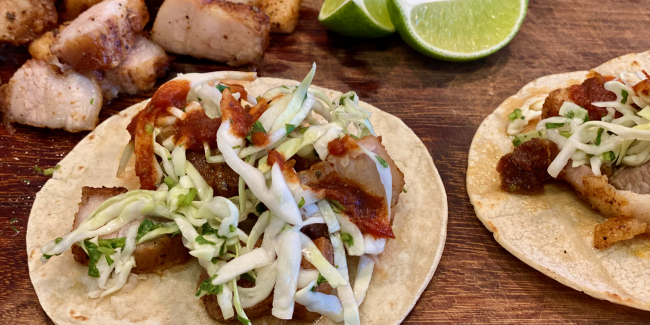 Air Fryer Pork Belly Tacos