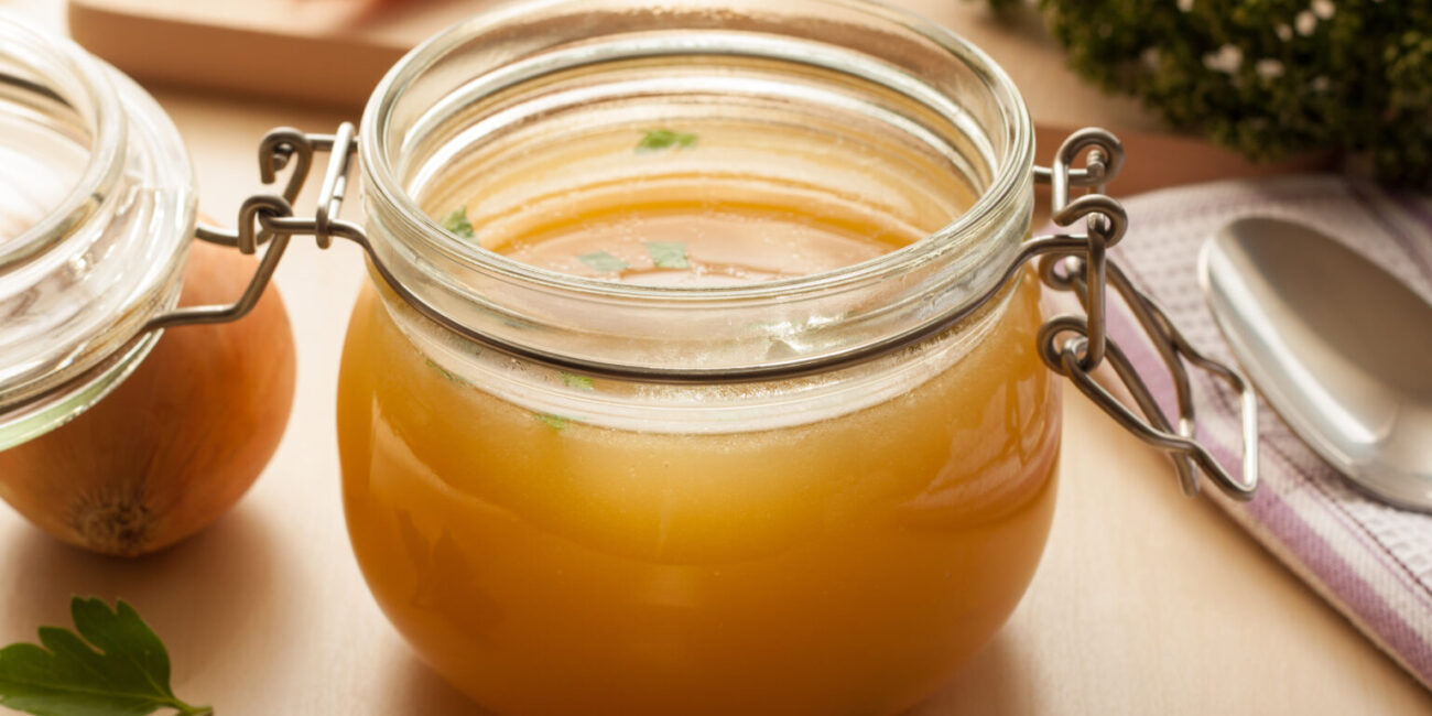 Bone broth made from chicken
