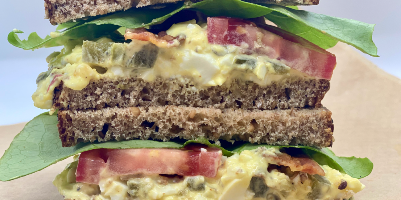 Egg Salad and Bacon Sandwich