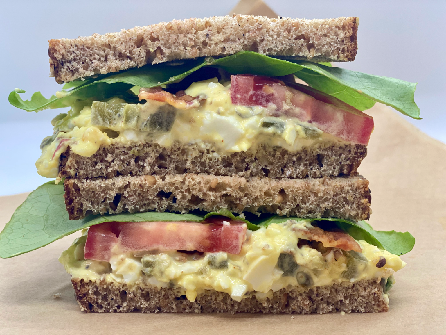 Egg Salad and Bacon Sandwich