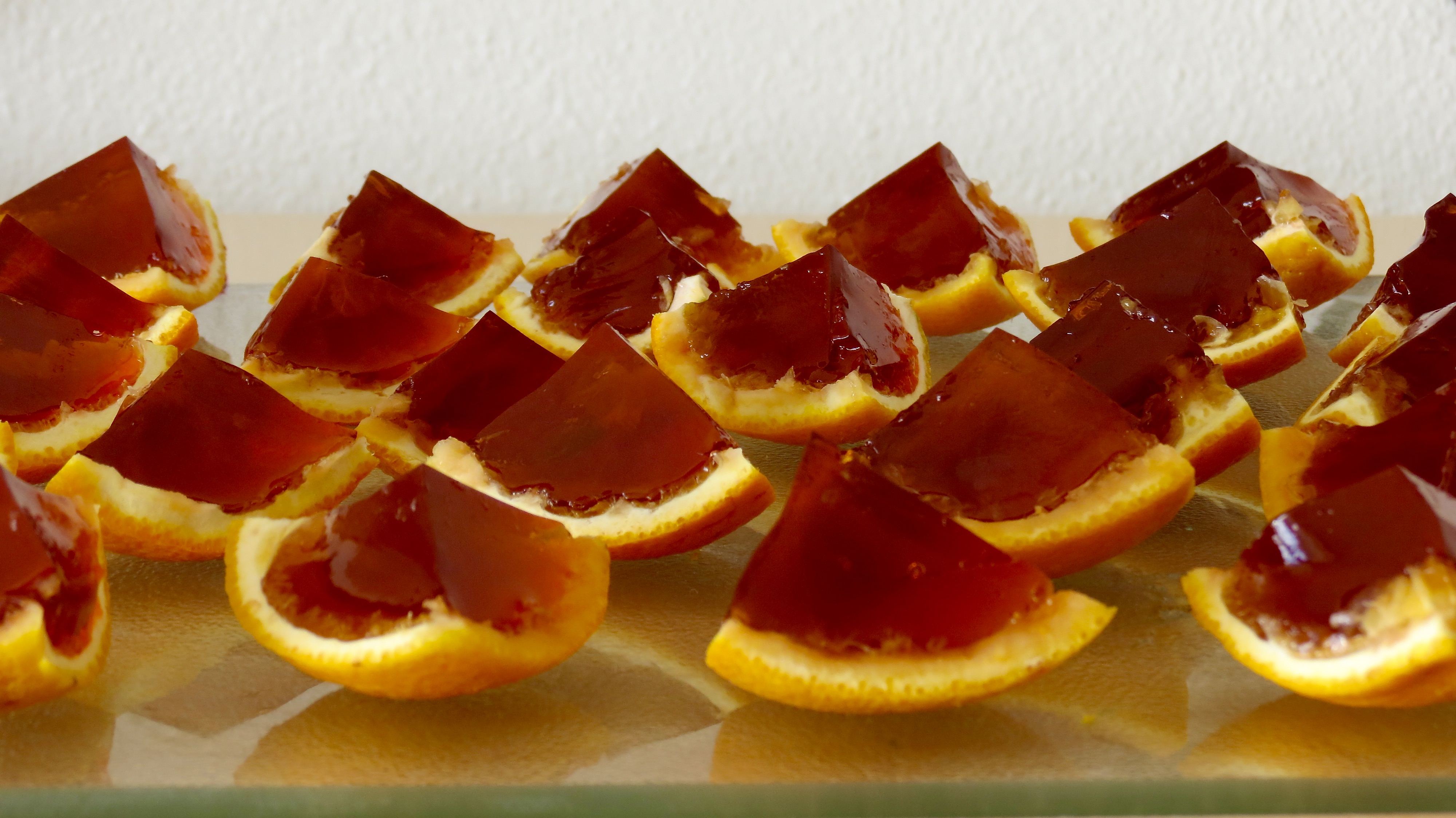 Jello Shots in Orange Peels