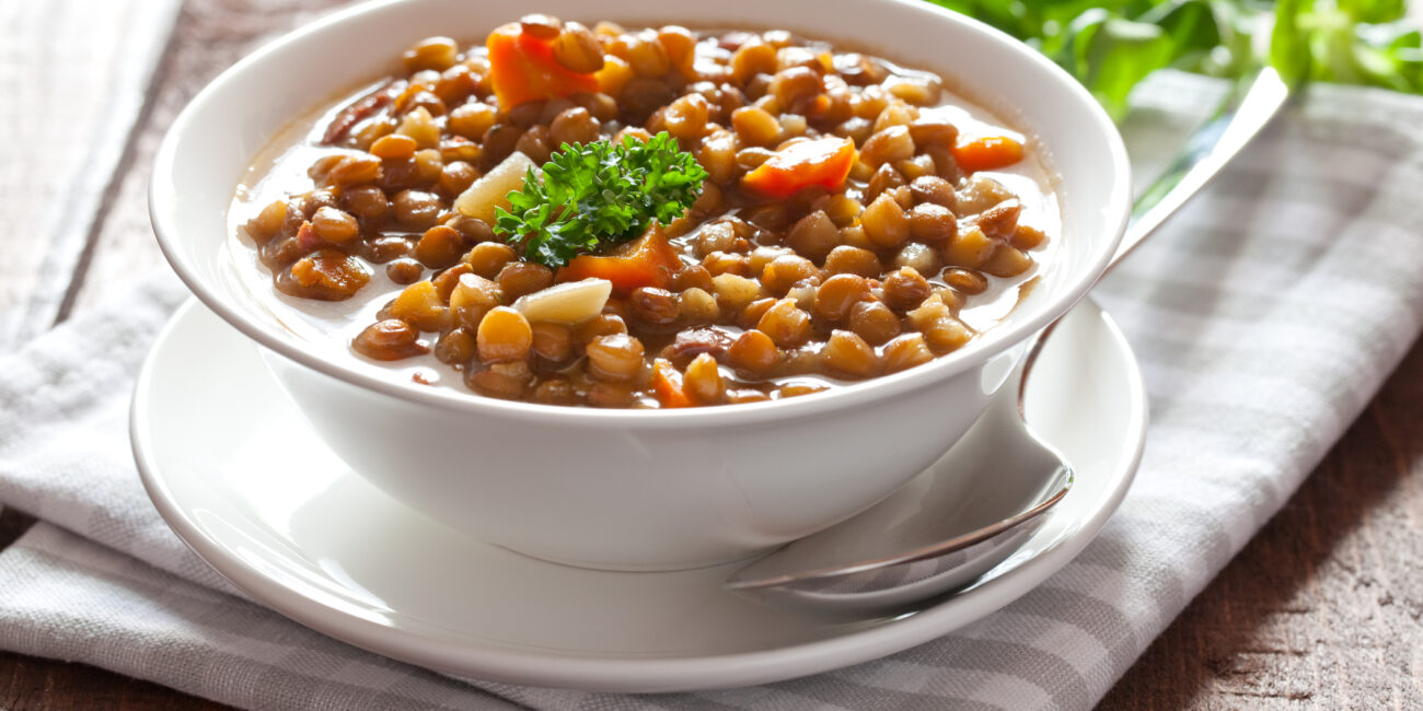 Homemade Lentil Soup with Vegetables