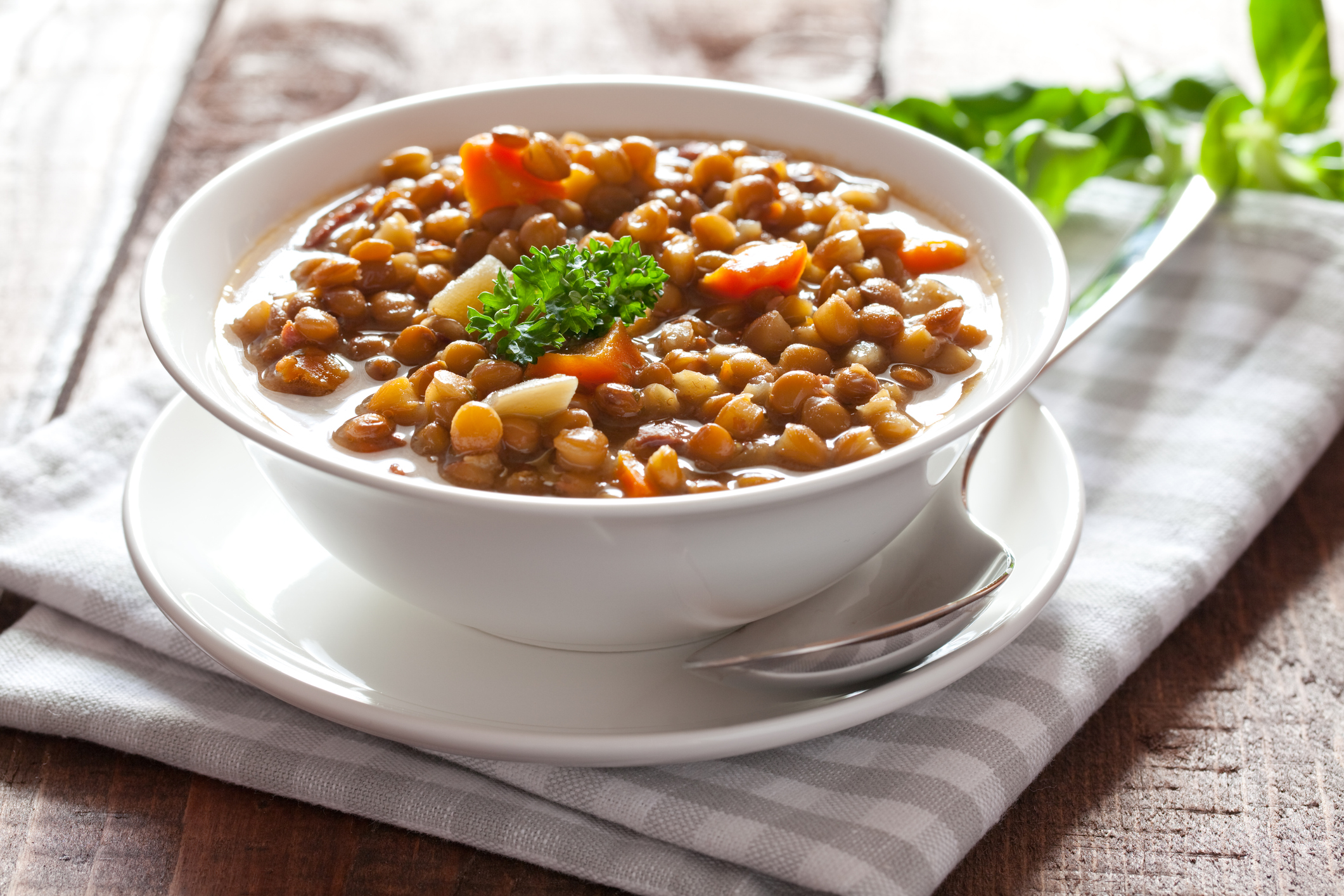 Homemade Lentil Soup with Vegetables