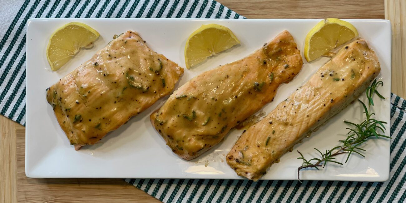 Maple glazed salmon