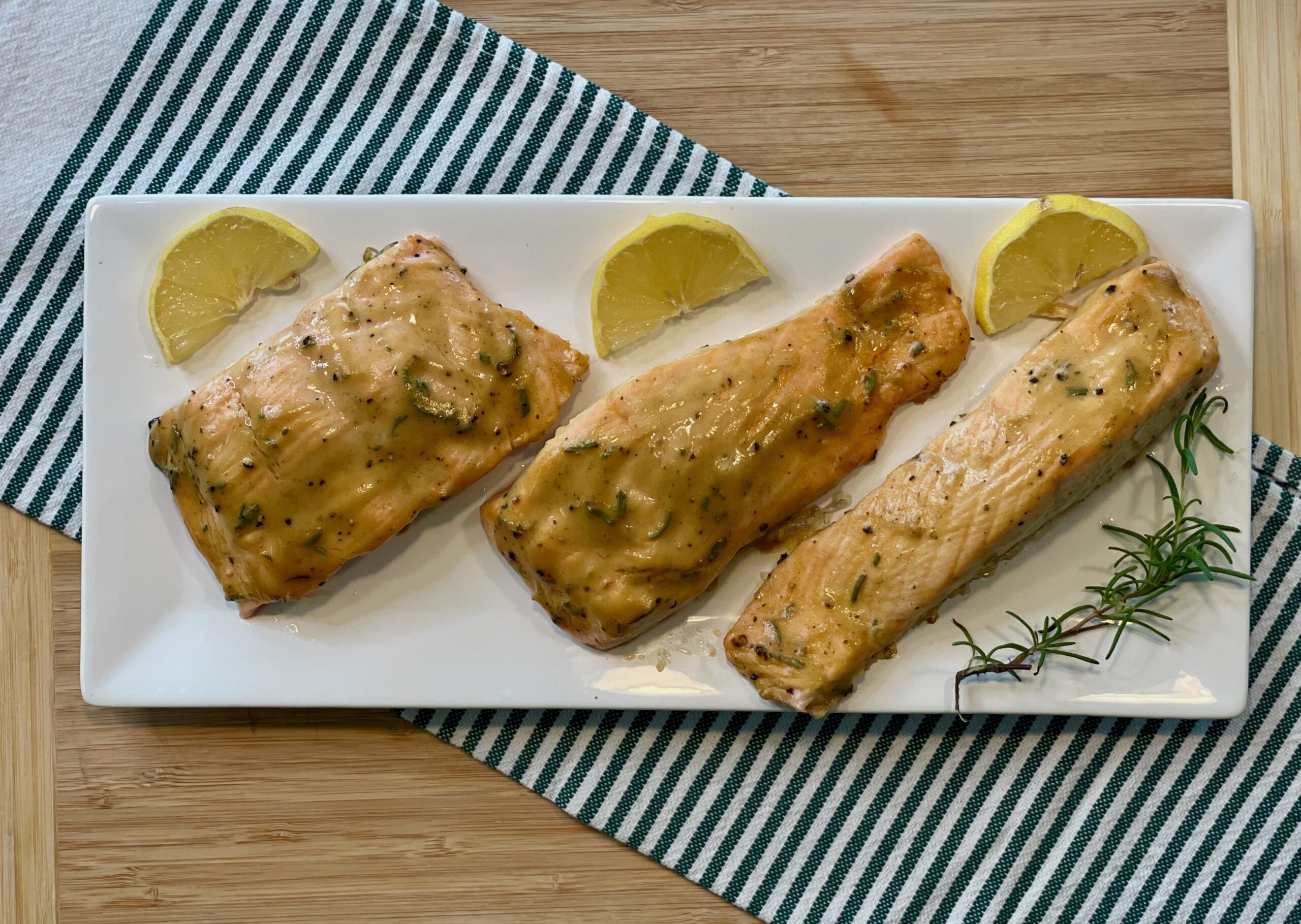 Maple glazed salmon
