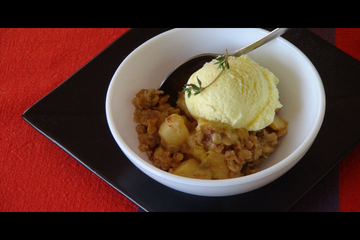 Peach and Thyme Crisp