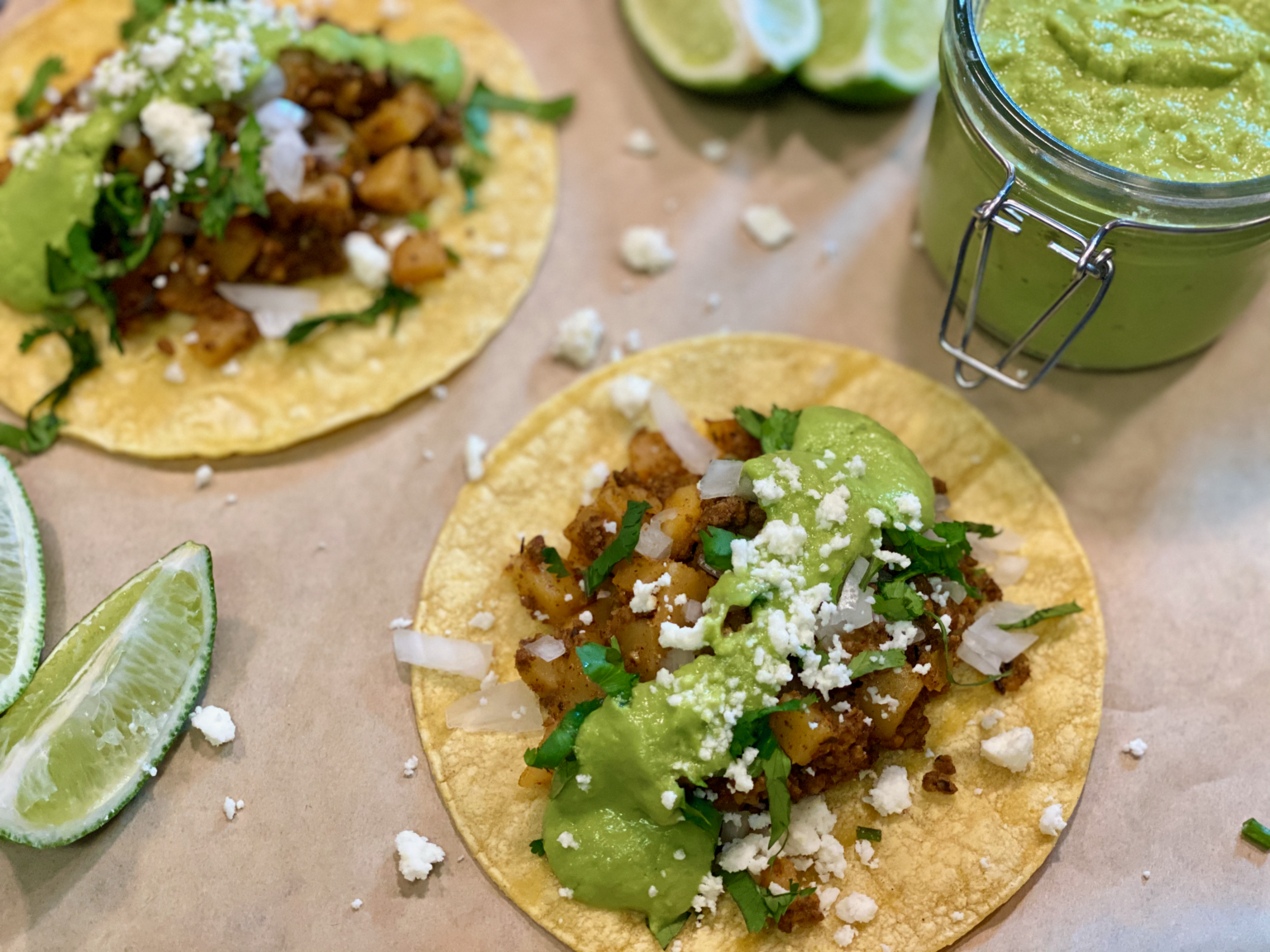 Potato Tacos with Homemade Chorizo