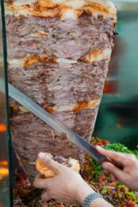 Shawarma on a spit