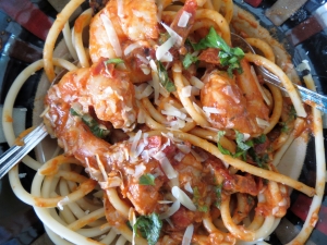 Shrimp Roasted Tomato Pasta