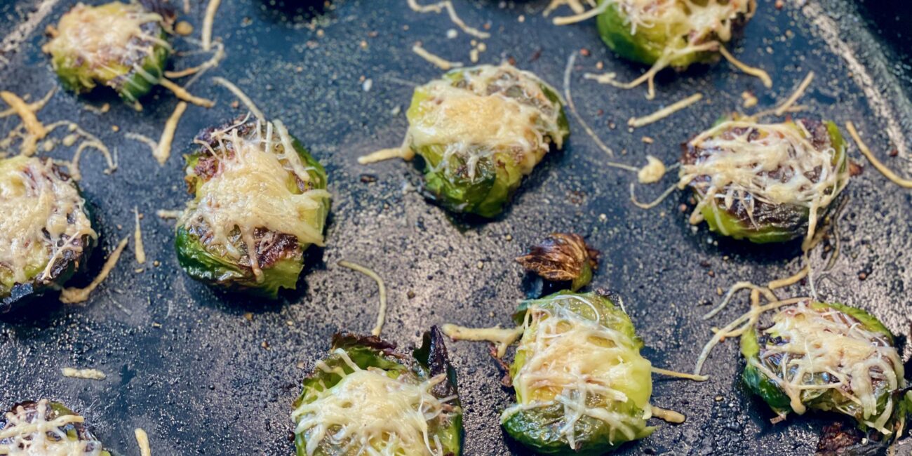 Smashed Parmesan Brussels Sprouts