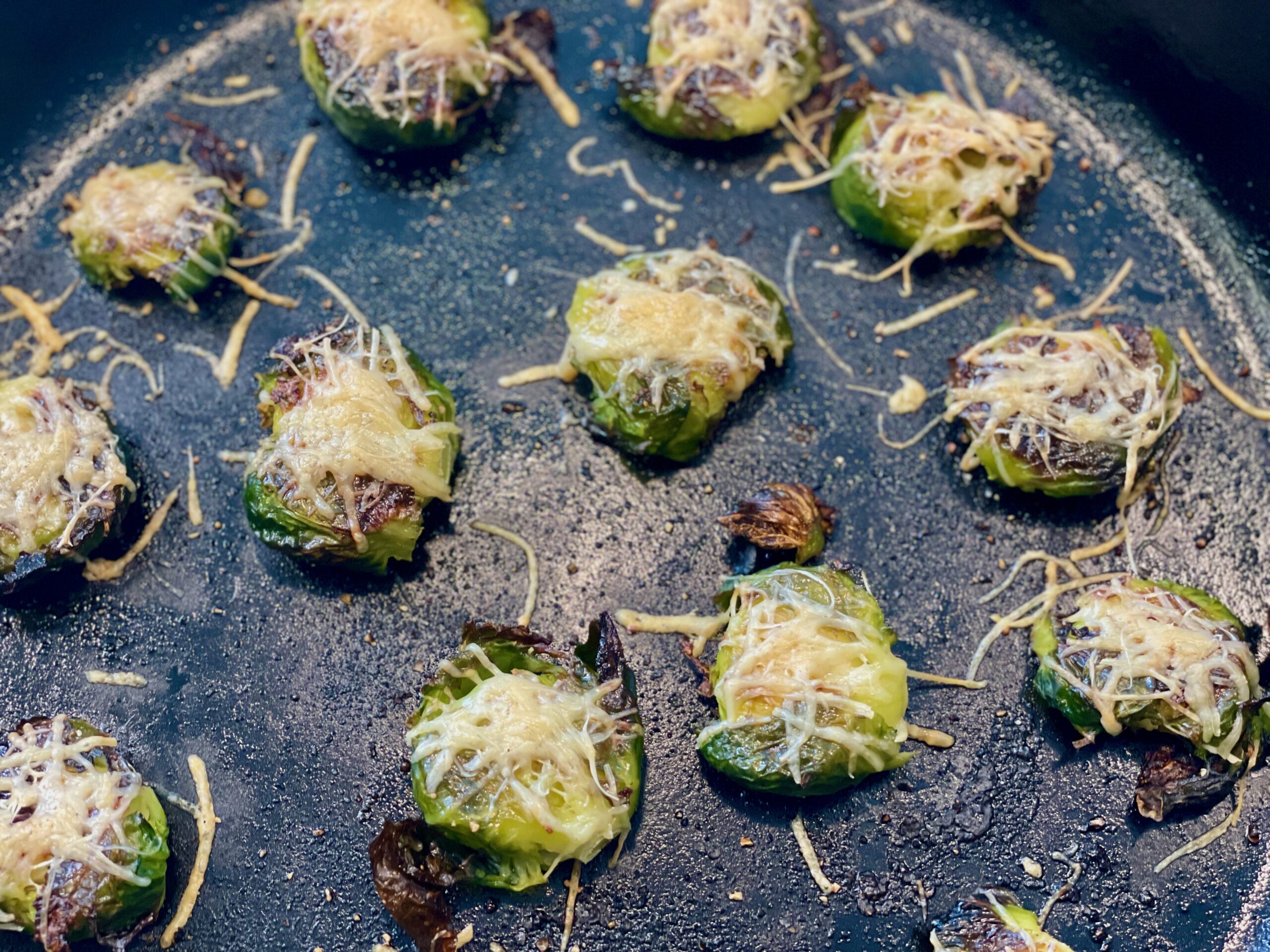 Smashed Parmesan Brussels Sprouts