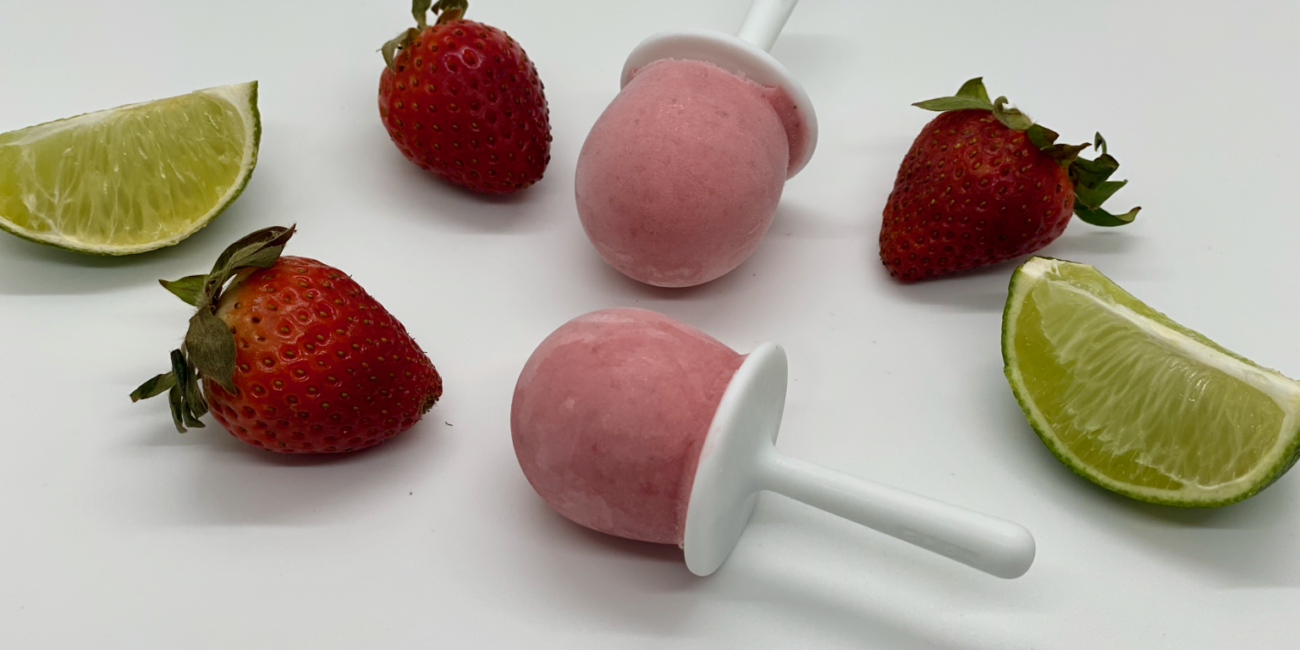 Strawberry Lime Keto Pops
